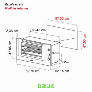 DRIJA Horno Empotrable AMERICA 110V