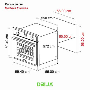 DRIJA Horno Empotrable EUROPA 60 110V