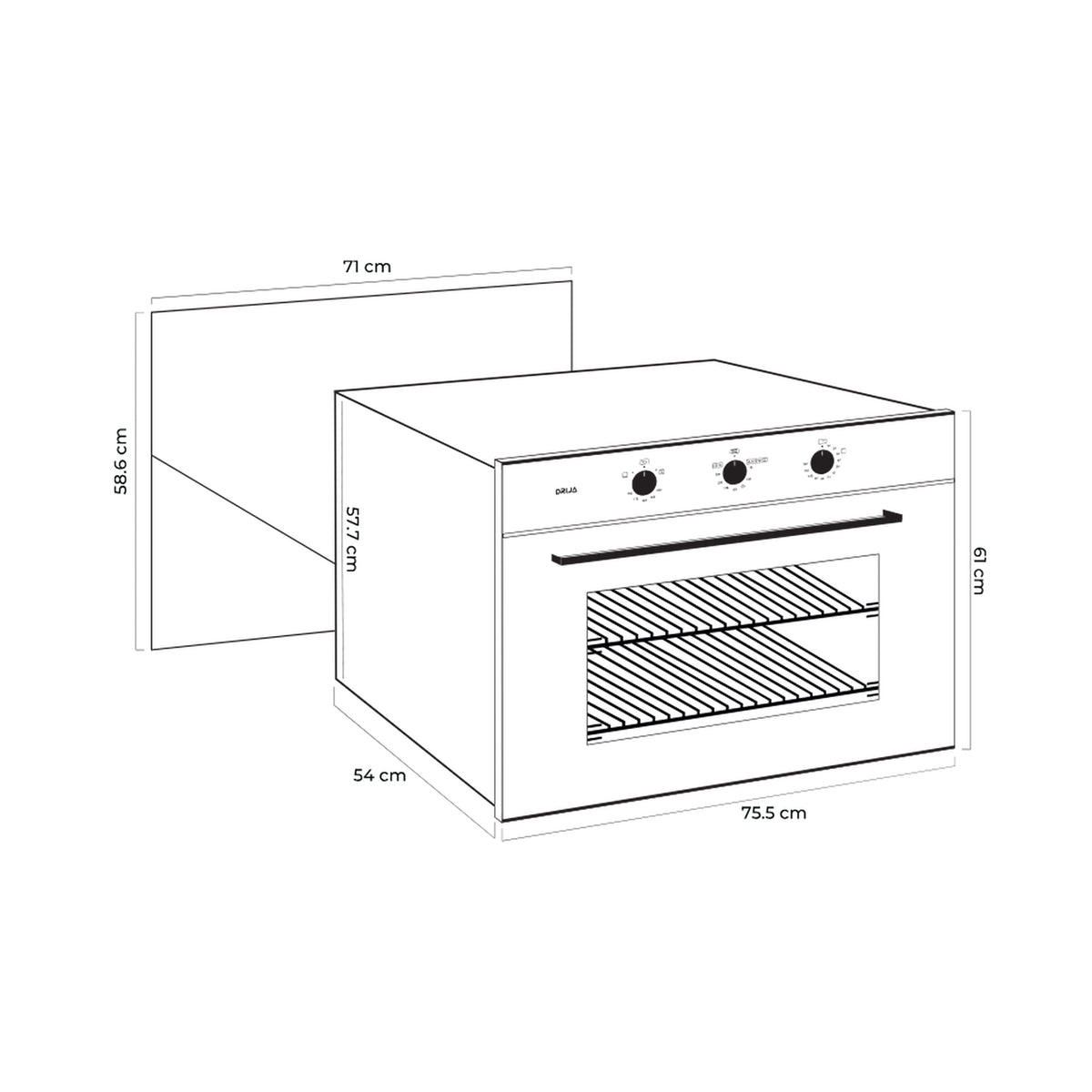 Horno DRIJA ROMA 76 GAS GRILL