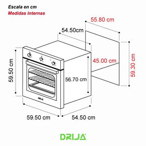 DRIJA Horno Empotrable LATINO 60 220v