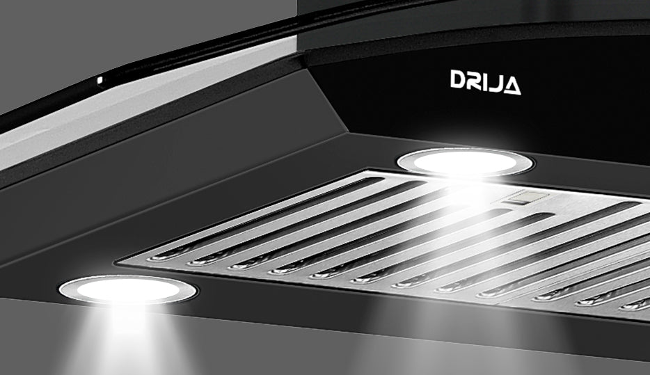 Extractor DRIJA PRISMA ISLA TOUCH 90 BLACK