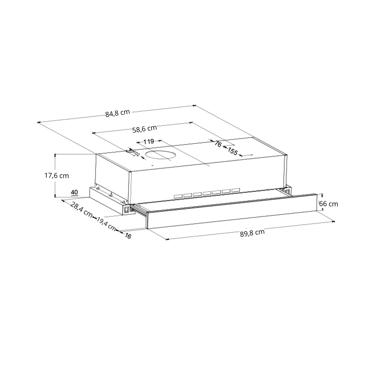 Extractor DRIJA RETRACTIL TOUCH 90