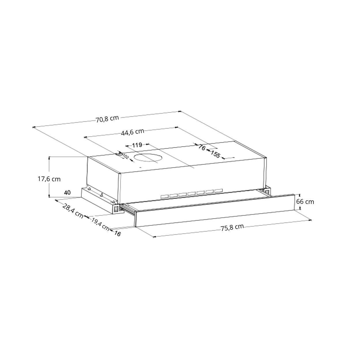 Extractor DRIJA RETRACTIL TOUCH 76