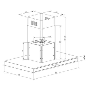 DRIJA Extractor QUADRATO ISLA 90